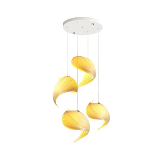 Cumiror Postmoderne Luxe Coquille Bois Bois Pendentif Lumière