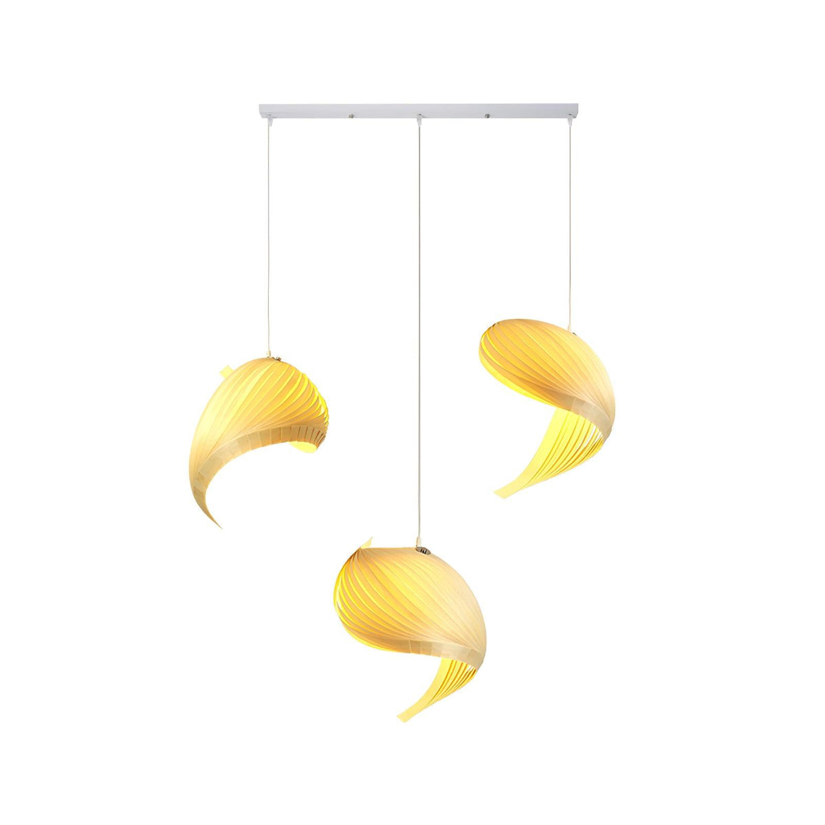 Ilvella Postmoderne Luxe Coquille Bois Bois Pendentif Lumière