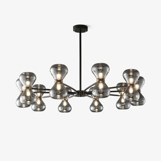 Lustra Lustre Cadre Noir Verre Fumé Audacieux