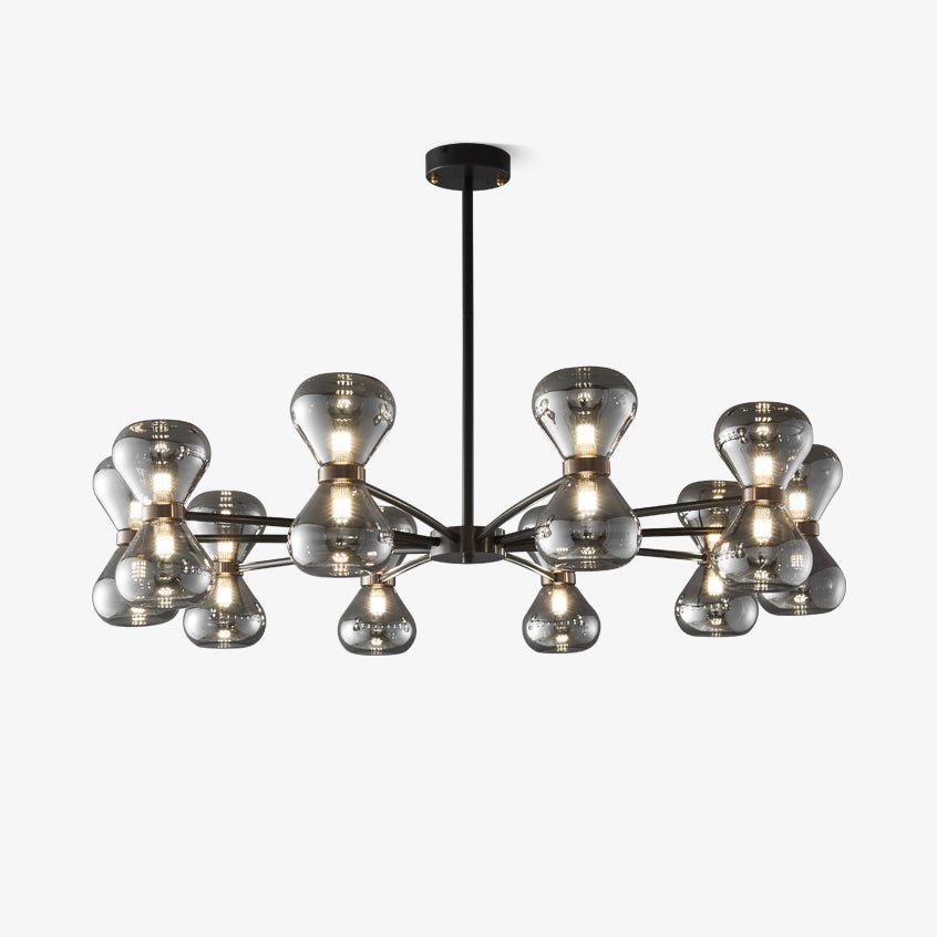 Jorielle Lustre Cadre Noir Verre Fumé Audacieux