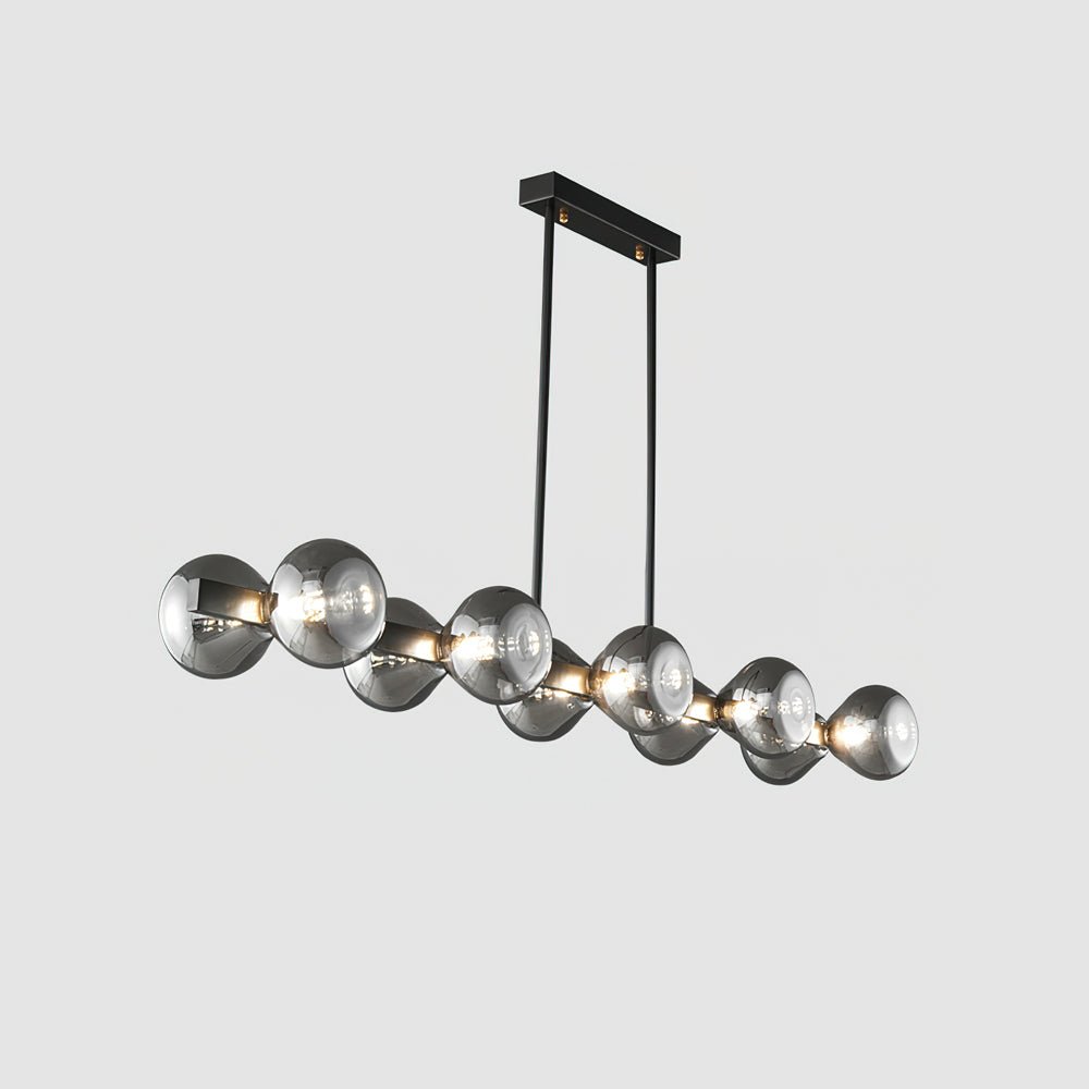 Jorielle Lustre Cadre Noir Verre Fumé Audacieux