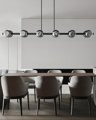 Lustra Lustre Cadre Noir Verre Fumé Audacieux