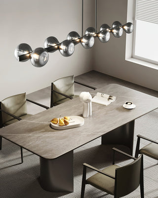 Lustra Lustre Cadre Noir Verre Fumé Audacieux