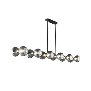 Lustra Lustre Cadre Noir Verre Fumé Audacieux