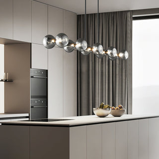 Lustra Lustre Cadre Noir Verre Fumé Audacieux