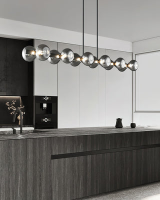 Lustra Lustre Cadre Noir Verre Fumé Audacieux