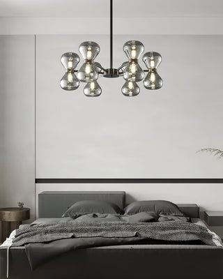 Lustra Lustre Cadre Noir Verre Fumé Audacieux