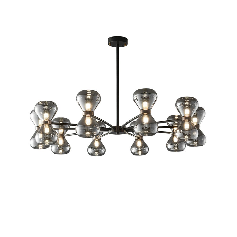Jorielle Lustre Cadre Noir Verre Fumé Audacieux