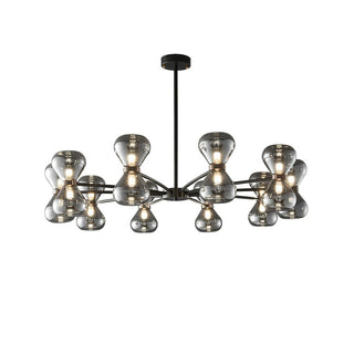 Lustra Lustre Cadre Noir Verre Fumé Audacieux