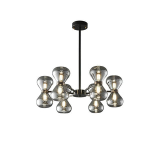 Lustra Lustre Cadre Noir Verre Fumé Audacieux