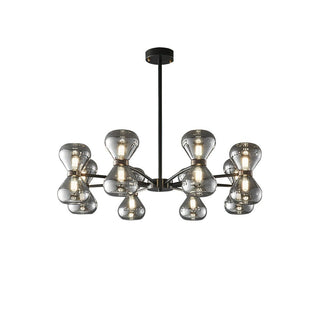 Lustra Lustre Cadre Noir Verre Fumé Audacieux