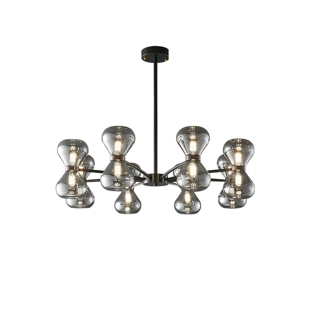 Jorielle Lustre Cadre Noir Verre Fumé Audacieux