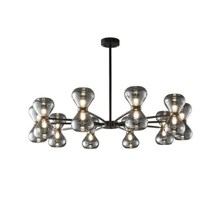 Lustra Lustre Cadre Noir Verre Fumé Audacieux