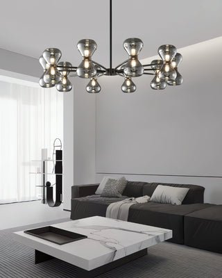 Lustra Lustre Cadre Noir Verre Fumé Audacieux