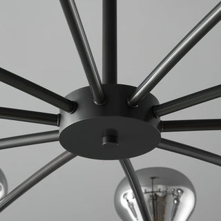 Lustra Lustre Cadre Noir Verre Fumé Audacieux