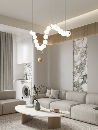 Lustra Suspension Lampe Collier en Verre
