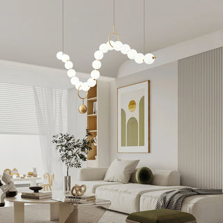 Lustra Suspension Lampe Collier en Verre