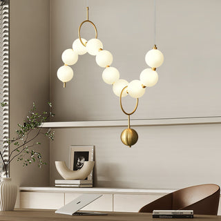 Lustra Suspension Lampe Collier en Verre