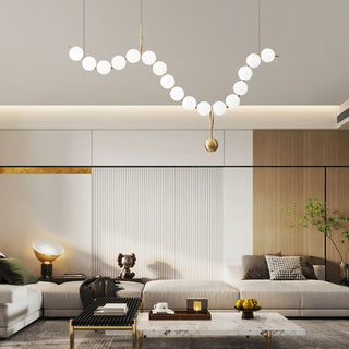 Lustra Suspension Lampe Collier en Verre