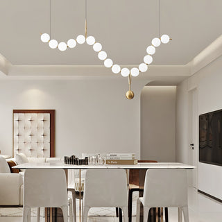 Lustra Suspension Lampe Collier en Verre