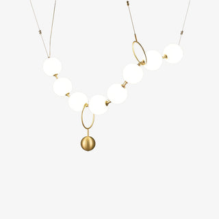 Lustra Suspension Lampe Collier en Verre