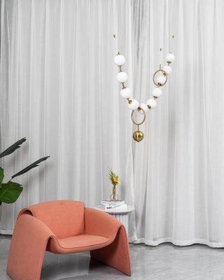 Lustra Suspension Lampe Collier en Verre