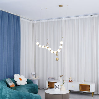 Lustra Suspension Lampe Collier en Verre