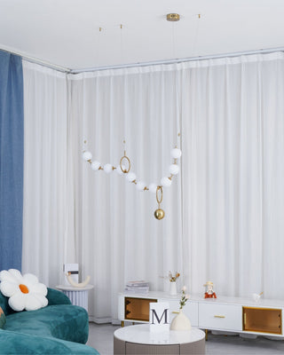 Lustra Suspension Lampe Collier en Verre
