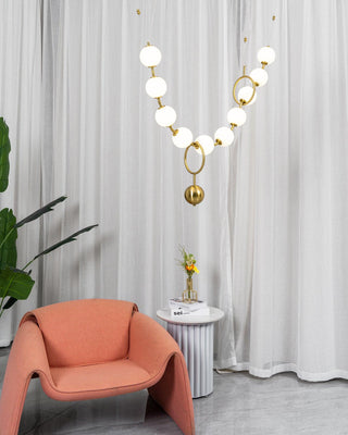 Lustra Suspension Lampe Collier en Verre