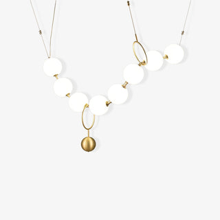 Lustra Suspension Lampe Collier en Verre