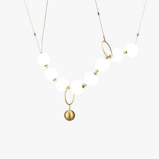 Lustra Suspension Lampe Collier en Verre