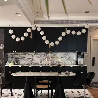 Lustra Suspension Lampe Collier en Verre