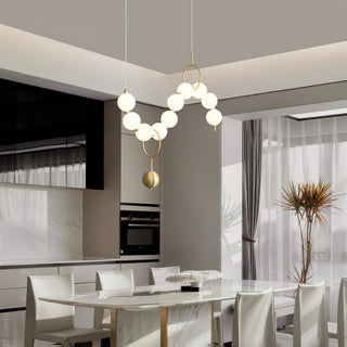 Lustra Suspension Lampe Collier en Verre