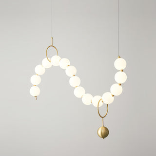 Lustra Suspension Lampe Collier en Verre