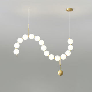 Lustra Suspension Lampe Collier en Verre