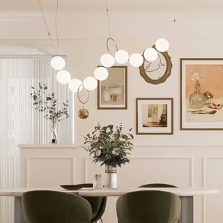 Lustra Suspension Lampe Collier en Verre