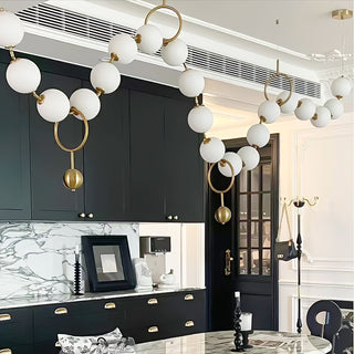 Lustra Suspension Lampe Collier en Verre