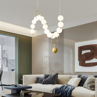 Lustra Suspension Lampe Collier en Verre