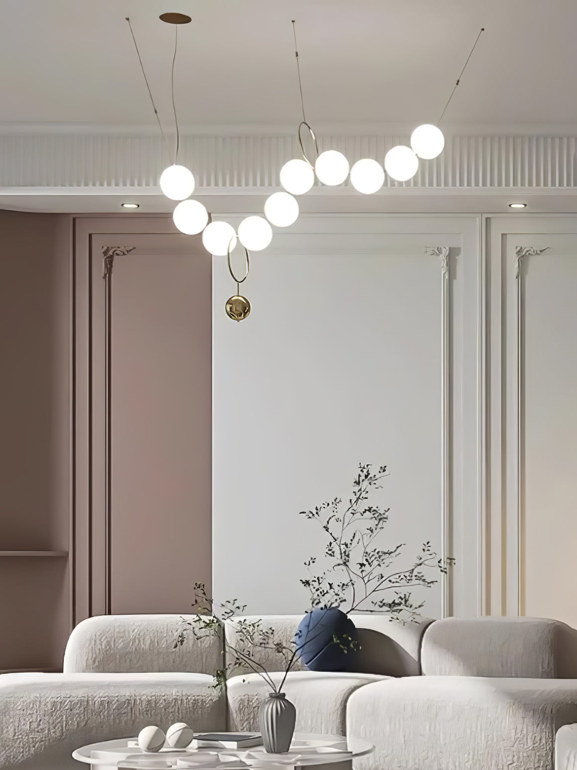 Laureya Suspension Lampe Collier en Verre