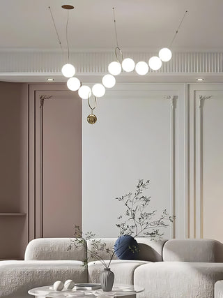 Lustra Suspension Lampe Collier en Verre