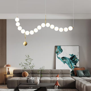 Lustra Suspension Lampe Collier en Verre