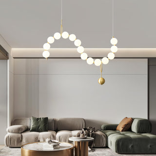 Lustra Suspension Lampe Collier en Verre