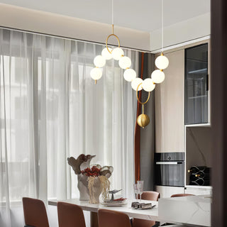 Lustra Suspension Lampe Collier en Verre