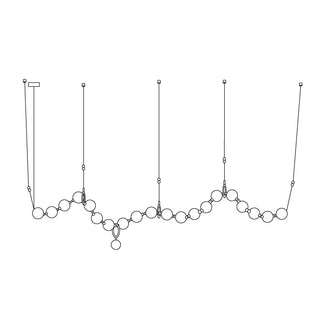 Lustra Suspension Lampe Collier en Verre