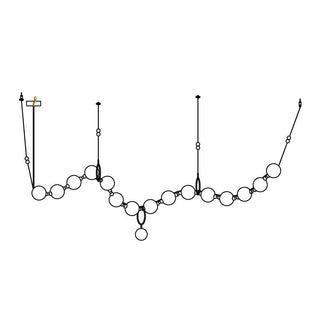Lustra Suspension Lampe Collier en Verre