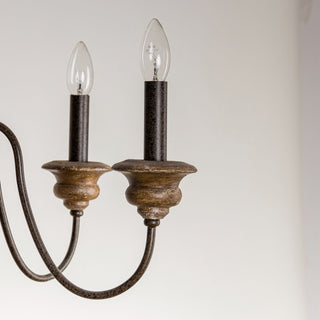 Evvine Lustre Vintage Industriel en Bois et Métal