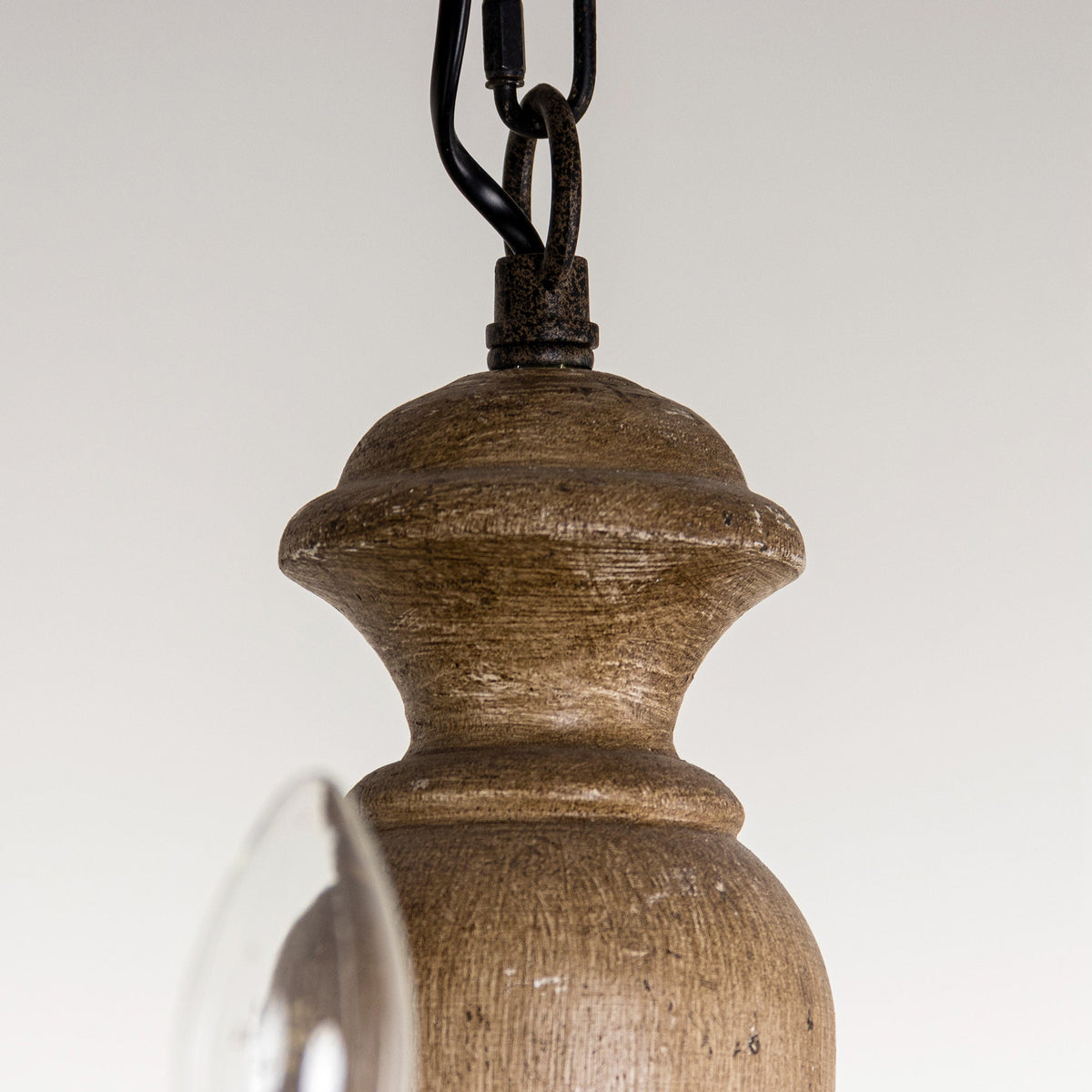 Evvine Lustre Vintage Industriel en Bois et Métal
