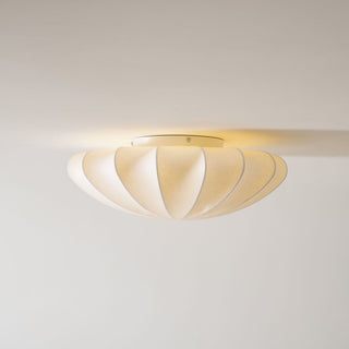 Solara Plafonnier Tissu Coquillage Sculptural Élégant