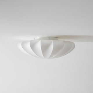 Solara Plafonnier Tissu Coquillage Sculptural Élégant