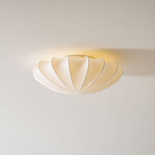 Solara Plafonnier Tissu Coquillage Sculptural Élégant